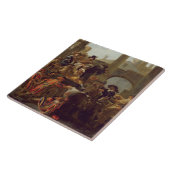 Carnival Time in Rome, 1653 (olie op canvas) Tegeltje (Zijkant)