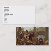 Carnival Time in Rome, 1653 (olie op canvas) Visitekaartje (Voorkant / Achterkant)