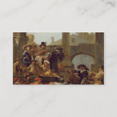 Carnival Time in Rome, 1653 (olie op canvas) Visitekaartje (Achterkant)