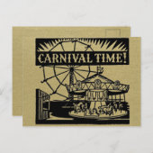 Carnival Time Plain Briefkaart (Voorkant / Achterkant)