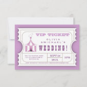 Carnival-toegangskaartje op maat voor bruiloft kaart (Voorkant)