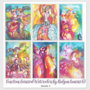 CARNIVAL VAN VENICE Mardi Gras Masquerade maskers Sticker