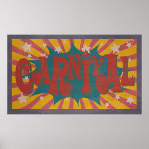 Carnival vintage poster art retro grappenmaker