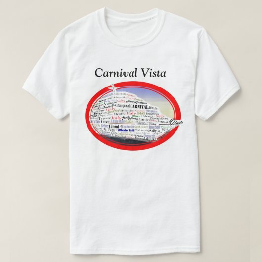 Carnival Vista Maiden Voyage T-shirt (Design voorkant)