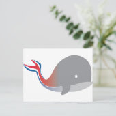 Carnival Whale Tail Cartoon Cruise Briefkaart (Staand voorkant)