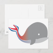 Carnival Whale Tail Cartoon Cruise Briefkaart (Voorkant / Achterkant)