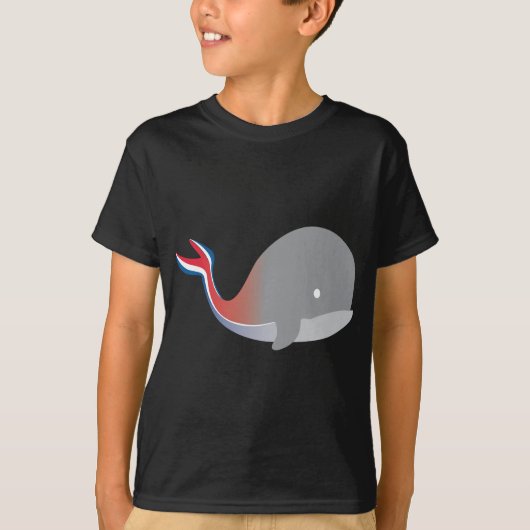 Carnival Whale Tail Cartoon Cruise T-shirt (Voorkant)