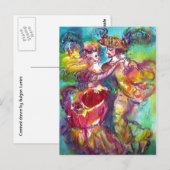 CARNIVALBAL Venetiaans Maskeradebal Briefkaart (Voorkant / Achterkant)