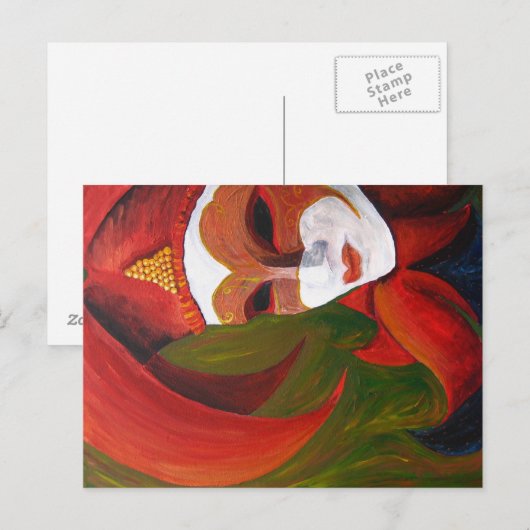 "Carnivale" acrylverf - Briefkaart (Voorkant / Achterkant)