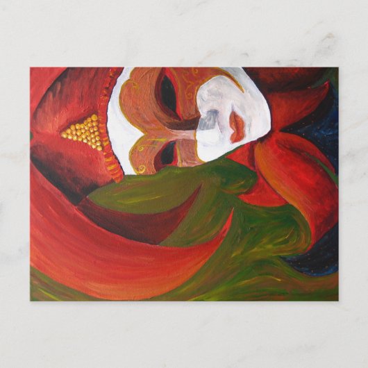 "Carnivale" acrylverf - Briefkaart (Voorkant)