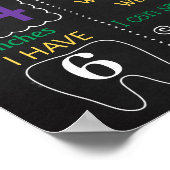 Carnivalemmasker Mardi Gras First Birthday-alkboar Poster (Hoek)