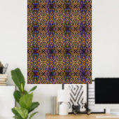 Carnivalglas Gras Met Oranje Schimmel tiled Poster (Thuiskantoor)