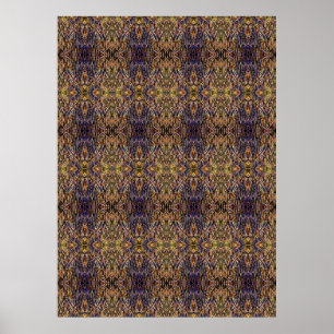 Carnivalglas Gras Met Oranje Schimmel tiled Poster