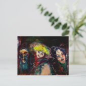 CARNIVALNACHT IN VENETIE Zwart Uitnodiging Briefkaart (Staand voorkant)