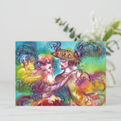 CARNIVALSDANS, levendig roze blauw geel glinstert (Staand voorkant)