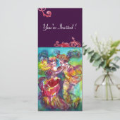 CARNIVALSDANS, levendig roze blauw rood zwierige b Kaart (Staand voorkant)