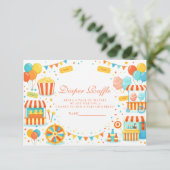 Carnivalsoorten Circus Luier Raffle Informatiekaartje (Staand voorkant)