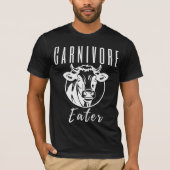 Carnivoor Eater Koe Head Meat Lovers Unisex T-shirt (Voorkant)