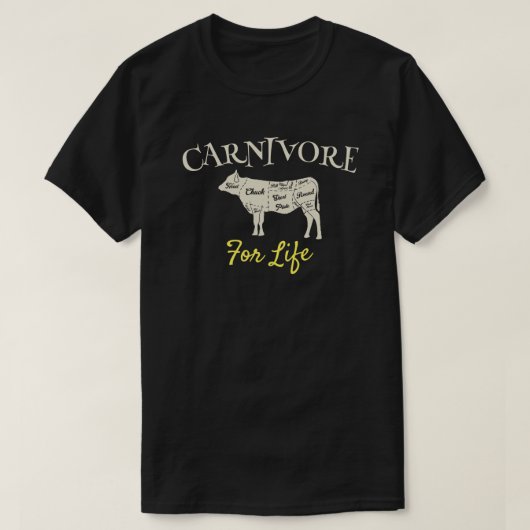 Carnivoor for Life Meat Eater's T-shirt (Design voorkant)
