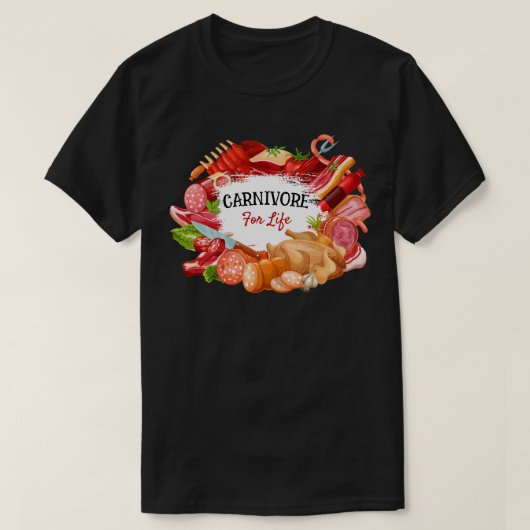 Carnivoor for Life Zero Carb Meat Eater's T-shirt (Design voorkant)