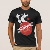 Carnivoor Lover Grappige Koe Unisex T-shirt (Voorkant)