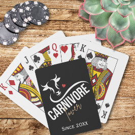 Carnivoor Lover Stijlvol Zwart Pokerkaarten