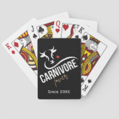 Carnivoor Lover Stijlvol Zwart Pokerkaarten (Achterkant)