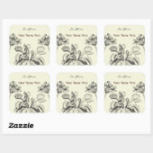Carnivoor Plant Bloemen Boek Bord Vierkante Sticker (Vel)