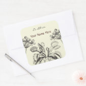 Carnivoor Plant Bloemen Boek Bord Vierkante Sticker (Envelop)