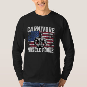 Carnivoor spier smeden VS Vlag Dieet Vlees Eter T-shirt
