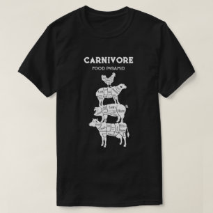 Carnivoor Voedsel Piramide Koe Varken Schapenkip T-shirt