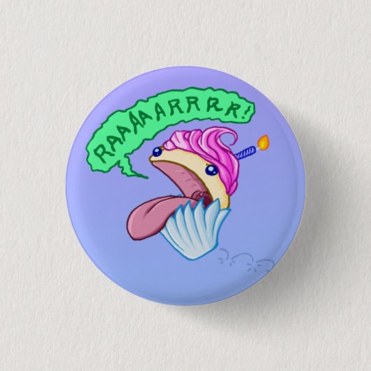 Carnivore Cupcake Ronde Button 3,2 Cm (Voorkant)