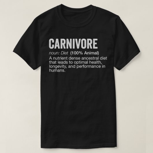 Carnivore Diet Dictionary Definition Ancestral Med T-shirt (Design voorkant)