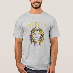 Carnivore life lion zero carb keto t-shirt