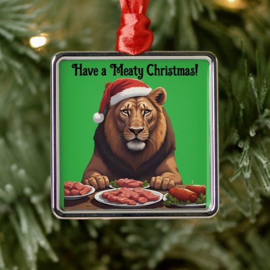 carnivore lion Christmas holiday Ornament (Boom)