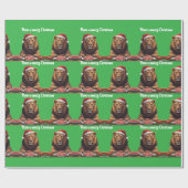 carnivore lion Christmas holiday Wrapping Paper Cadeaupapier (Vlak)