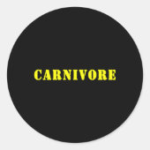 Carnivore Ronde Sticker (Voorkant)