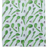 Carnivoren blau douchegordijn (Voorkant)