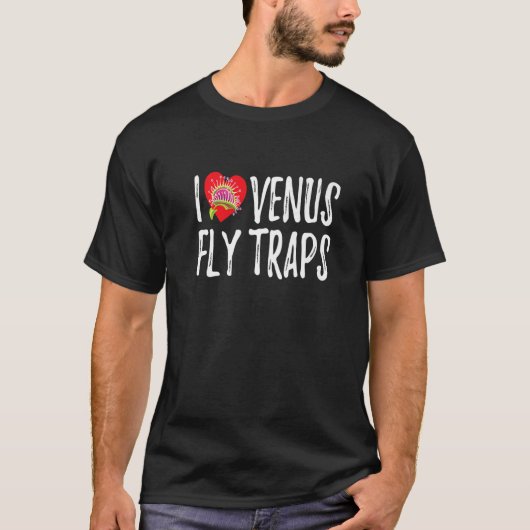 Carnivoren Plant Ik hou van Venus Flytrap Garden B T-shirt (Voorkant)