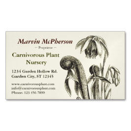 Carnivoren Plant Nursery Visitekaartje Magneet