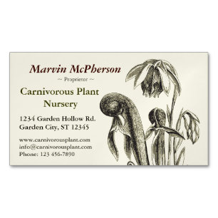 Carnivoren Plant Nursery Visitekaartje Magneet