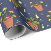 Carnivoren Planten Nepenthes en Venus Fly Traps Cadeaupapier (Rol Hoek)