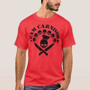 carnivoren schedel messfes bbq humor butcher t-shirt
