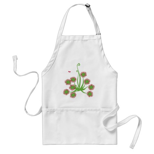 Carnivoren Sundew Plant Standaard Schort (Voorkant)