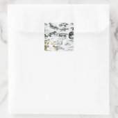 carnivoren vierkante sticker (Tas)