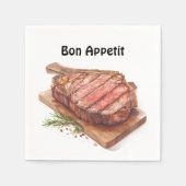 🍖🌿 "Carnivore's Feast" - Bon Appetit Servetten � (Voorkant)