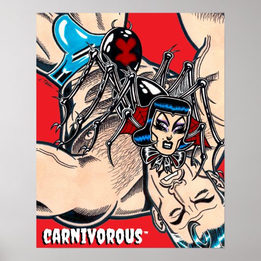 Carnivorous™/Black Widow Poster (Voorkant)