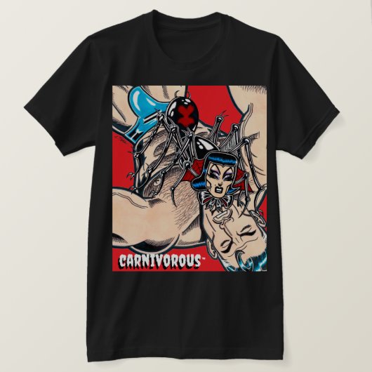 Carnivorous™/Black Widow T-shirt (Design voorkant)