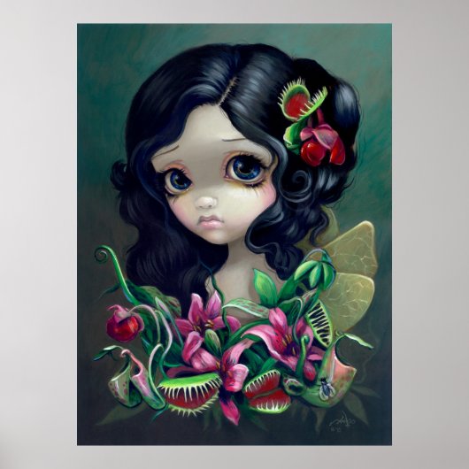 Carnivorous Bouquet Fairy Art Print gothic (Voorkant)