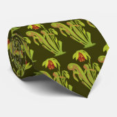 Carnivorous California Pitcher Plant Stropdas (Opgerold)